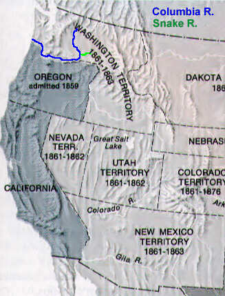 Map of the western United States.